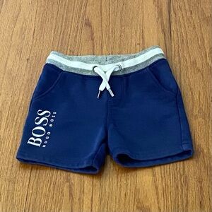 Hugo Boss Kids Blue Shorts with Long Print